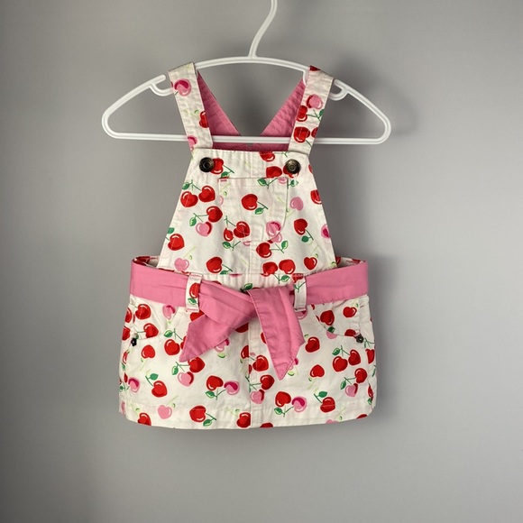 George Heart Shaped Cherry Print Jumper Dress 3-6 Months - Picture 10 of 10